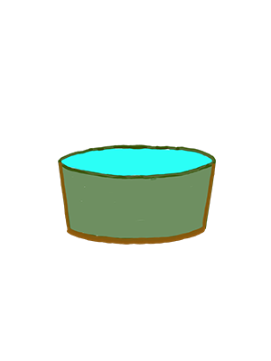 Een bakje drink waterbak